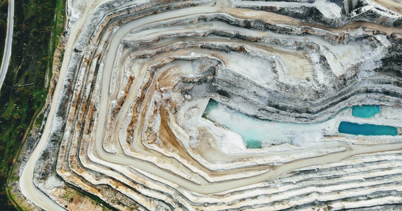 Vue aérienne d’un chantier
